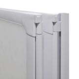 Shower Bath Screen Wall 117 x 120 cm 3 Panels Foldable 140784