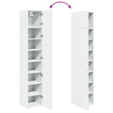 Slim Storage Cabinet White 40x42.5x225 cm Engineered Wood 3281273