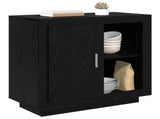 Sideboard Black Oak 80 x 40 x 75 cm Engineered Wood 880536