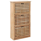 247600 Shoe Storage Cabinet 55x20x104 cm Solid Walnut Wood