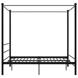 Bed Frame Black Powder-coated metal Double Durable Bed Frame 325063