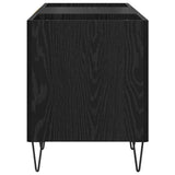 Record Cabinet with Shelf with Door Black Oak 121 x 38 x 48 cm 881791