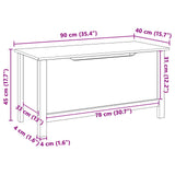 Storage Box HILL White and Honey Brown 90 x 40 x 45 cm 42025032