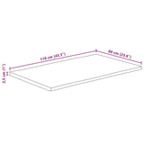 Table Top 110x60x2.5 cm Live Edge Solid Wood Mango 370719