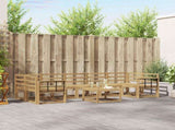 Outdoor Sofa Set 8 pcs White 59 x 59 x 37 cm Solid Acacia Wood 3387393