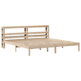 Bed Frame without Mattress 200x200 cm Solid Wood Pine 3305730