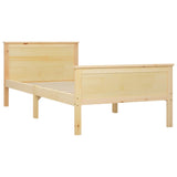 Bed Frame without Mattress Solid Wood Pine 100x200 cm 322175