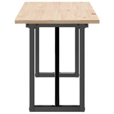 Coffee Table O-Frame 160x40x45 cm Solid Wood Pine and Steel 3282668