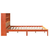 Bookcase Bed without Mattress Wax Brown 180x200 cm Super King Solid Wood Pine 3321608