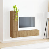 TV Cabinet Set Wall-mounted 3 pcs Artisan Oak Engineered Wood 3408996