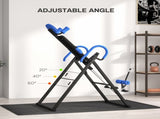 Gravity Inversion Table with Safety Belt Adjustable Hand Stand for Muscle Pain Relief, Blue T3398P425050