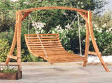 Swing Bed Teak Solid bent wood with teak finish 313939