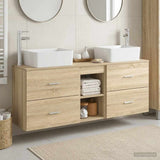 Bathroom Cabinet Set 3 pcs Sonoma Oak 53 x 34.5 x 63 cm 3405853
