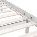 810078 Bed Frame without Mattress White Solid Wood 120x200 cm
