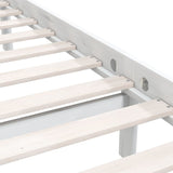 810078 Bed Frame without Mattress White Solid Wood 120x200 cm