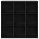 Book Cabinet Black Oak 98x29x97.5 cm Engineered Wood 862472