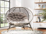Egg Chair with Cushion & Side Pocket - Light Grey T3398P328044