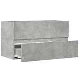 Sink Cabinet Concrete Grey 90x38.5x45 cm Engineered Wood 856248