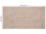 Area Rugs Natural and White 140 x 200 cm Jute 42010479