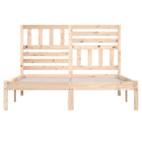 Bed Frame Natural Pine Solid Pine Wood 140x190 cm 3101003