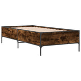 Bed Frame without Mattress Smoked Oak 90x190 cm Single 844988