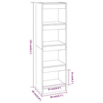 Book Cabinet/Room Divider Smoked Oak 40x30x135 cm 813590