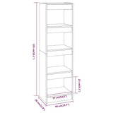 Book Cabinet/Room Divider Smoked Oak 40x30x135 cm 813590