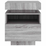 Bedside Cabinet with LED Lights Grey Sonoma 40x39x48.5 cm 836794