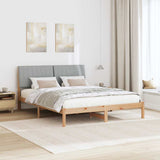 Bed Frame with Headboard Brown 150 x 200 cm Solid Pine Wood 3394413