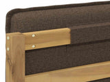 Bed Frame with Upholstered Headboard Whitewash and Taupe 3405094
