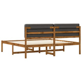 Bed Frame with Upholstered Headboard Natural and Dark Grey 3405104