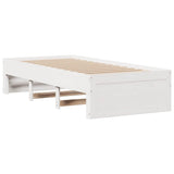 Bookcase Bed without Mattress White 90x200 cm Solid Wood Pine 3308970