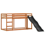Bunk Bed with Slide&Ladder without Mattress Wax Brown 90x200 cm 3284244