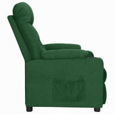 Recliner Chair Dark Green Fabric 339088
