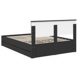 Bed Frame with Drawer Black 160 x 200 cm Engineer Wood 3407964