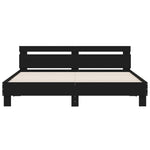 ZNTS Bed Frame with LED without Mattress Black 180x200 cm Super King 3207526