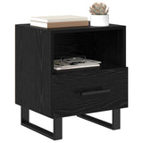 Bedside Cabinet with Drawer 2 pcs Black Oak 40 x 35 x 47.5 cm 882091