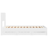 Bed Frame with Storage and Headboard White 100 x 200 cm 3414329