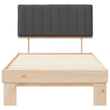Bed Frame with Upholstered Headboard Dark Grey 100 x 200 cm 877510
