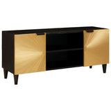TV Cabinet Black and Gold 105 x 33 x 46 cm Engineered wood 4017828