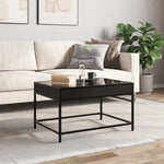 ZNTS Coffee Table with Infinity LED Black 70x50x41 cm 847682