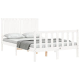 Bed Frame without Mattress White 120x200 cm Solid Wood Pine 3192942