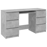 ZNTS Writing Desk Concrete Grey 140x50x77 cm Engineered Wood 800814