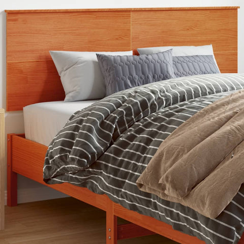 ZNTS Headboard Wax Brown 160 cm Solid Wood Pine 844376