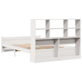 Bookcase Bed without Mattress White 160x200cm Solid Wood Pine 3322476