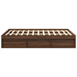 Bed Frame without Mattress Brown Oak 140x190 cm 3203907