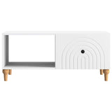 Coffee Table White 90 x 50 x 40 cm Engineered Wood 894265