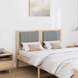 Upholstered Headboard Brown 120 cm Solid Pine Wood 879074