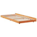 Bed Frame Brown 90 x 200 cm Solid Pine wood 873423