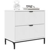 Bedside Table White 63.5 x 36 x 61 cm Engineered wood 883464